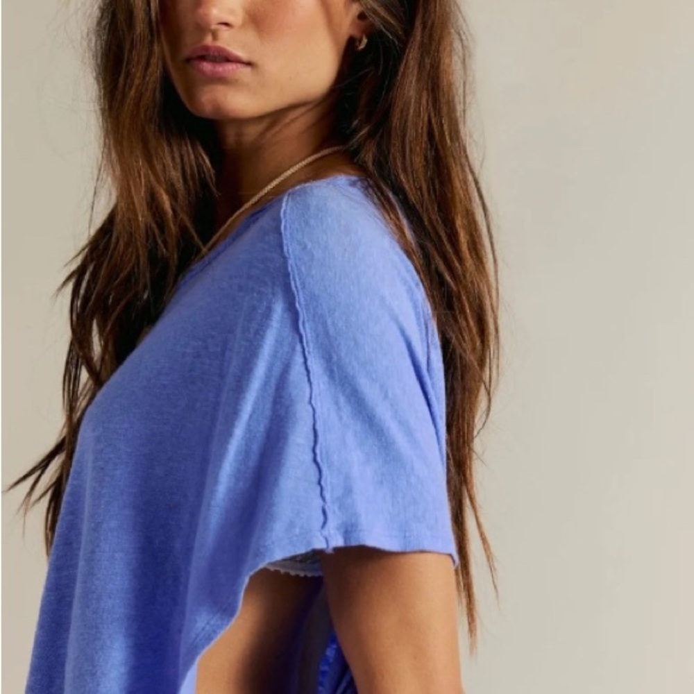 FREE PEOPLE We The Free Crystalle Tee TOP - Picture 2 of 4